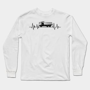 Dump Truck Driver  heartbeat Birthday dumptruck lover Long Sleeve T-Shirt